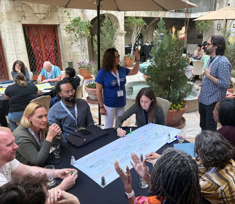 LFM participants working in groups.