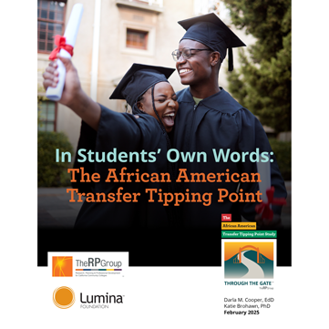 In Students' Own Words: The African American Transfer Tipping Point report cover.