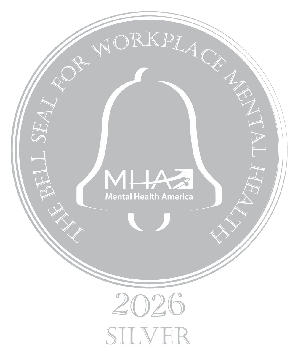 2026 Bell Seal for Workplace Mental Health, Silver.