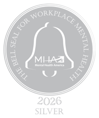 2026 Bell Seal for Workplace Mental Health, Silver.